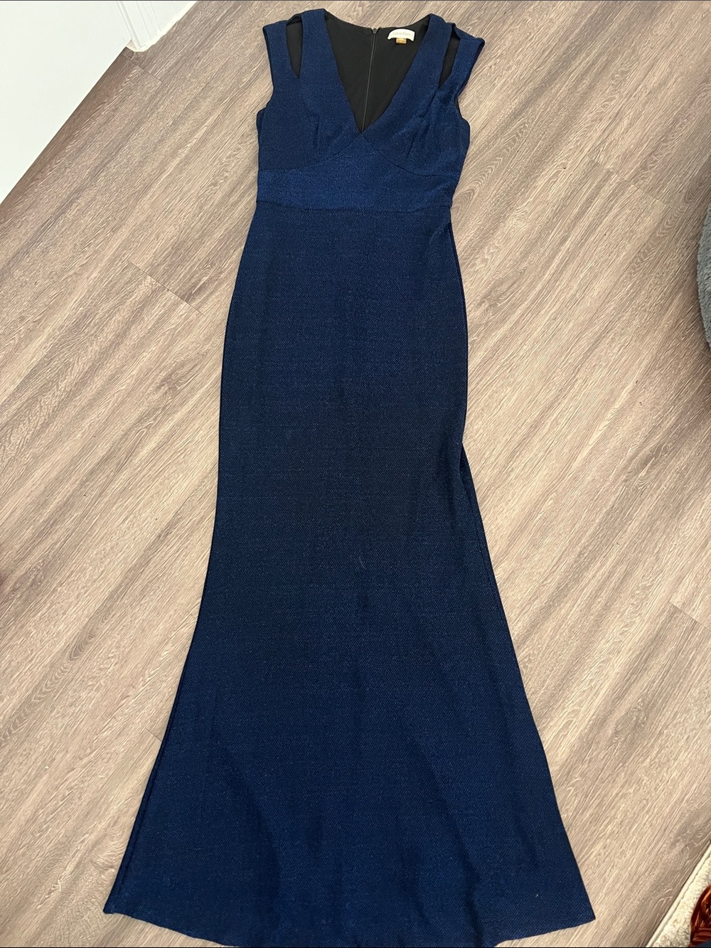 Calvin Klein Navy Sleeveless V-Neck Maxi Dress